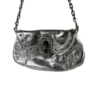 Super Cute Silver Shoulder Handbag with small Chain